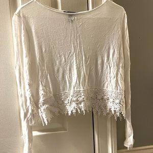 Forever 21 crop long sleeve, size m